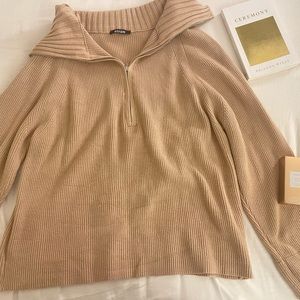 BTFBM Casual Long Sleeve Half Zip Pullover Sweaters